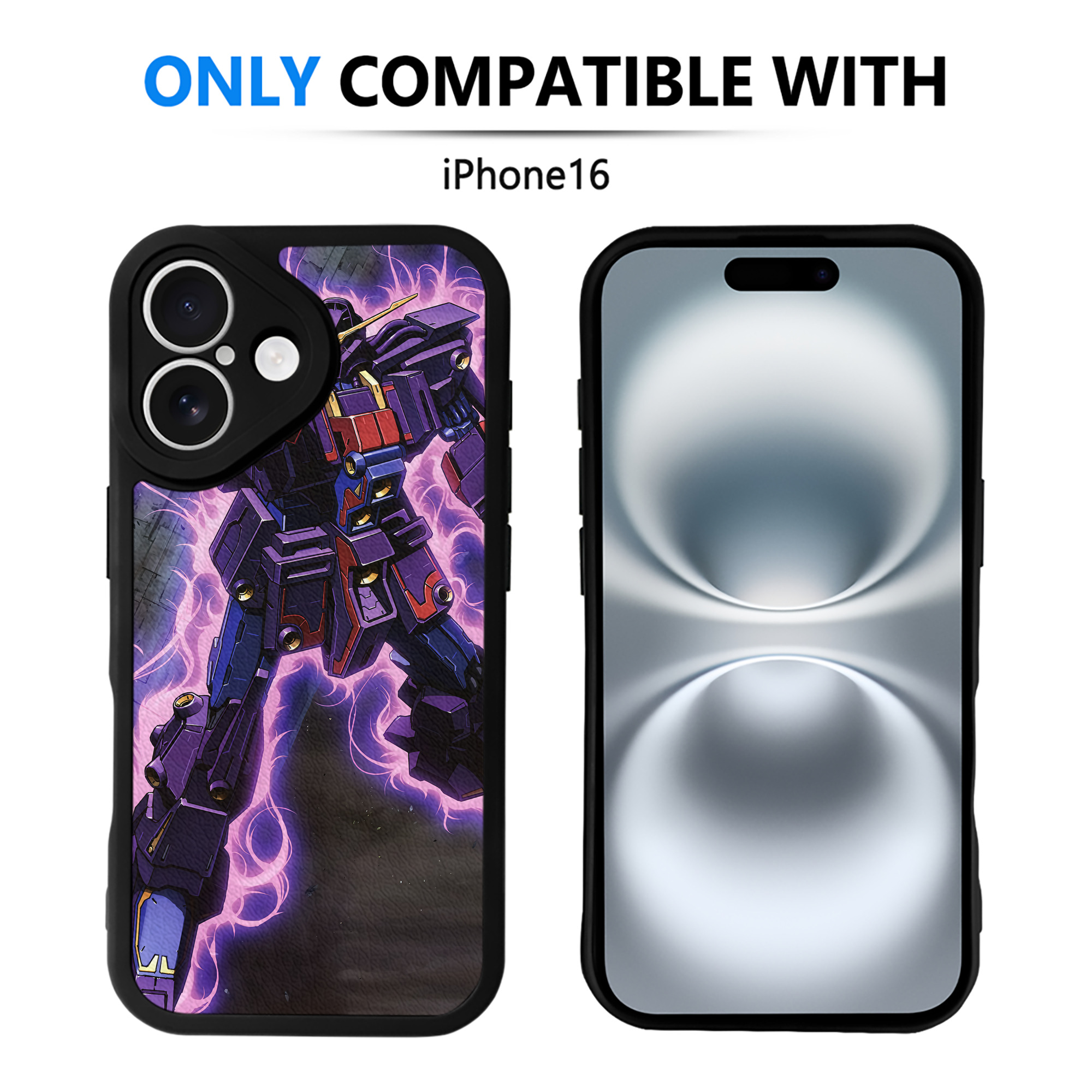 （画像用） 機動戦士ガンダム Mobile Suit Gundam 【iPhone 16シリーズ対応】シリコンスマホケース（レザー調） 材質：シリコン